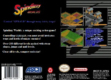 Spindizzy Worlds (USA) box cover back